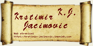 Krstimir Jaćimović vizit kartica